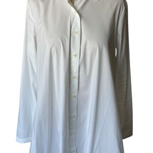 J. Jill Classic White Button-Down Shirt